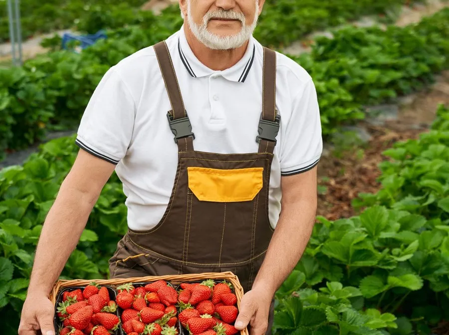 Récolte de fraises
